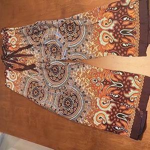 Beautiful light weight, wide leg boho pants